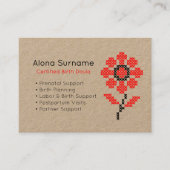 Rustic Doula Services ビジネスカード (正面)