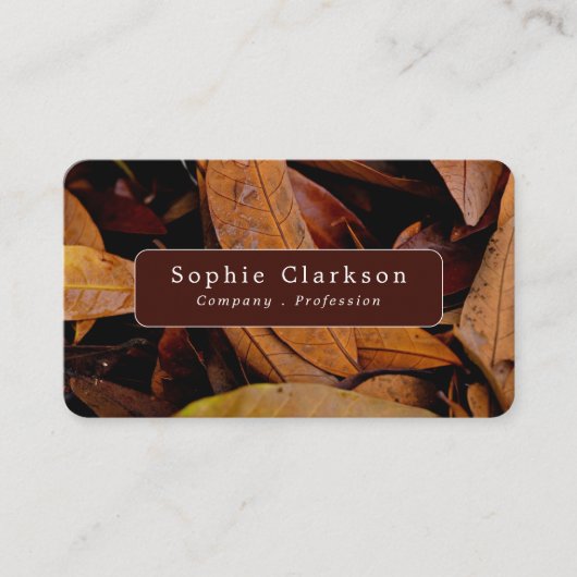 Rustic Dry Leaves 名刺 (正面)