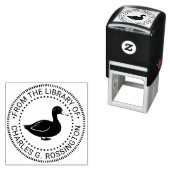 Rustic Duck Standing Library Book Name セルフインキングスタンプ (インサイチュ)