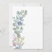 Rustic Dusty Blue Floral Bridal Shower Invitation 招待状 (裏面)