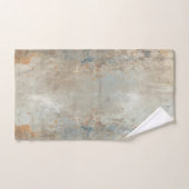 Rustic Dusty Blue Light Brown Abstract Farmhouse バスタオルセット (ハンドタオル)