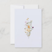 Rustic Dusty Blue Romantic Wildflower Wedding セーブザデート (裏面)