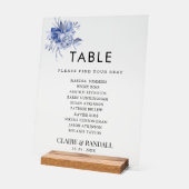 rustic dusty blue roses and other flowers アクリルサイン (傾斜)