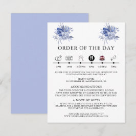 rustic dusty blue roses and other flowers エンクロージャーカード