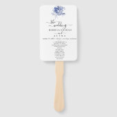 rustic dusty blue roses and other flowers ハンドファン (正面)