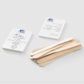 rustic dusty blue roses and other flowers ハンドファン (組立なし)