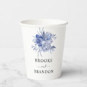 rustic dusty blue roses and other flowers 紙コップ (裏面)