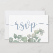 Rustic Dusty Blue RSVP ウェディング (正面)