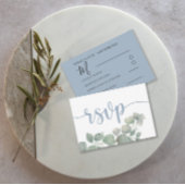 Rustic Dusty Blue RSVP ウェディング