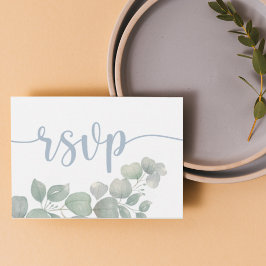 Rustic Dusty Blue RSVP ウェディング