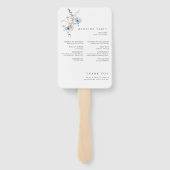 rustic dusty Blue watercolor flower bouquet ハンドファン (裏面)