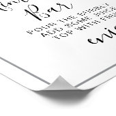 rustic dusty Blue watercolor flower bouquet ポスター (角)