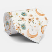Rustic Earthy Boho Moon Floral Pattern (2) ネクタイ (ロール)