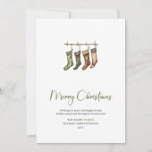 Rustic Editable Holiday Christmas Greeting Card シーズンカード (正面)