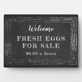 Rustic eggs for sale chalkboard plaque フォトプラーク