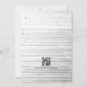 Rustic Elegance グリーンと銅の結婚式QRコード 招待状 (裏面)