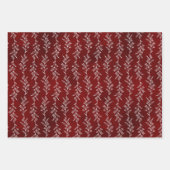 Rustic Elegance Botanical Christmas Gift Wrap ラッピングペーパーシート (正面)