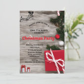 Rustic Elegance Christmas Tree Christmas Party  招待状 (スタンド正面)