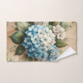 Rustic Elegant Blue Hydrangea Floral  バスタオルセット (ハンドタオル)