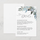 Rustic Elegant Botanical Greenery Wedding Details エンクロージャーカード (正面/裏面)