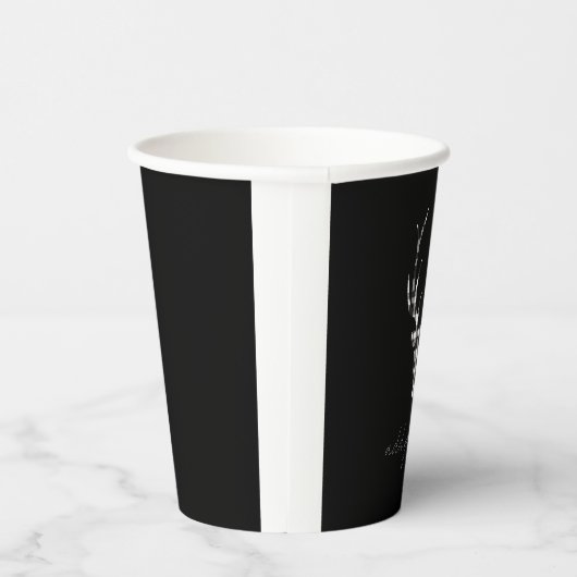 Rustic Elegant Christmas Plaid Deer 紙コップ (右)