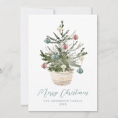 Rustic Elegant Christmas Tree Non-Photo シーズンカード (正面)