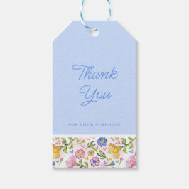 Rustic Elegant Floral Business Thank You  ギフトタグ