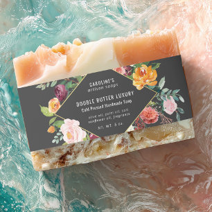 Rustic Elegant Floral Handmade Soap Packaging 招待状ベリーバンド