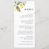 Rustic Elegant Minimal Lemon Garden Wedding  メニュー (正面)