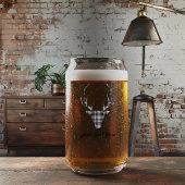 Rustic Elegant Personalized Deer Beer Can Glass ガラス缶