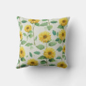 Rustic & Elegant Sunflower Classic Floral クッション (裏面)