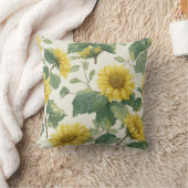 Rustic & Elegant Sunflower Classic Floral クッション (ブランケット)