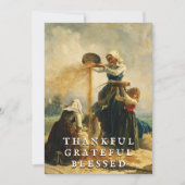 Rustic Elegant Thankful Grateful Blessed Harvest シーズンカード (正面)