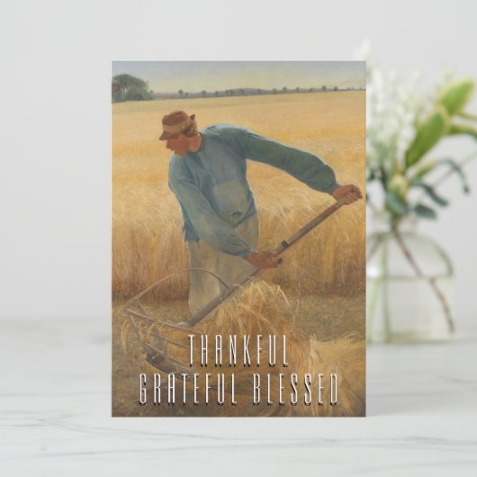 Rustic Elegant Thankful Grateful Blessed Harvest シーズンカード (スタンド正面)