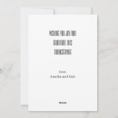 Rustic Elegant Thankful Grateful Blessed Harvest シーズンカード (裏面)