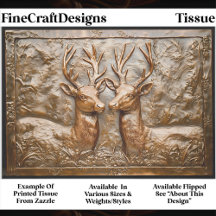  Rustic Embossed Bronze Stags/Deer EH2L Decoupage
