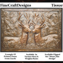  Rustic Embossed Bronze Stags/Deer EH2R Decoupage
