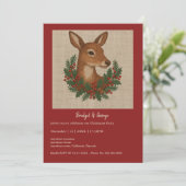 Rustic embroidery Deer & Holiday Greens christmas (スタンド正面)