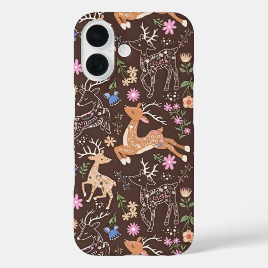 Rustic Enchanted Deer and Botanicals Case-Mate iPhoneケース (裏面)