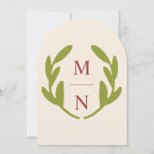 Rustic Enchanted Woodland Deer Arch Wedding 招待状 (裏面)