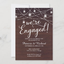 Rustic Engagement Party への招待状 案内状