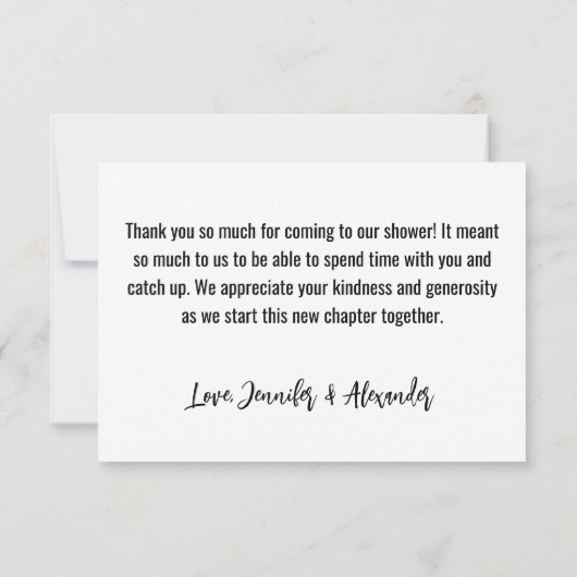 Rustic Engagement Party サンキューカード (裏面)