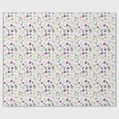 Rustic Equestrian Floral Purple Wrapping Paper ラッピングペーパー (フラット)