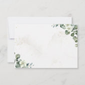 Rustic Eucalyptus Greenery Elegant Bridal Shower サンキューカード (裏面)
