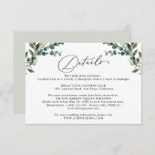 Rustic Eucalyptus Greenery Wedding Details  エンクロージャーカード (正面/裏面)