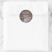 Rustic Eucalyptus & Lavender Wedding ラウンドシール (バッグ)