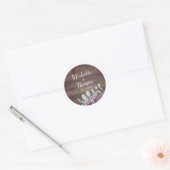Rustic Eucalyptus & Lavender Wedding ラウンドシール (封筒)
