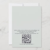 Rustic Eucalyptus Leaves Greenery QR Code Wedding 招待状 (裏面)
