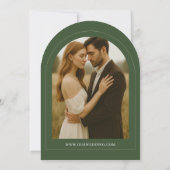 Rustic Eucalyptus Modern Photo Elegant Wedding 招待状 (裏面)