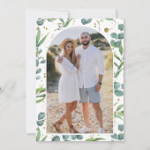 Rustic Eucalyptus Photo Wedding セーブザデート (裏面)